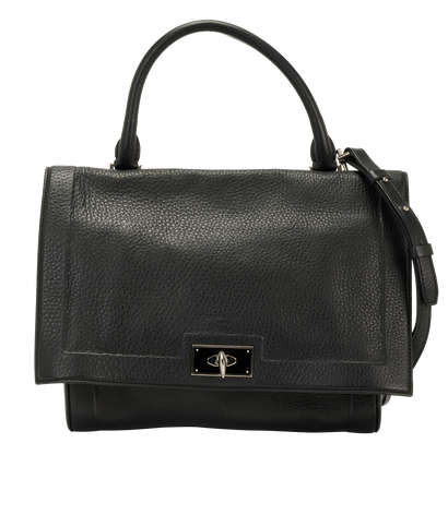 Medium Shark, &pound;395, Handbags, Black, Leather, Front view